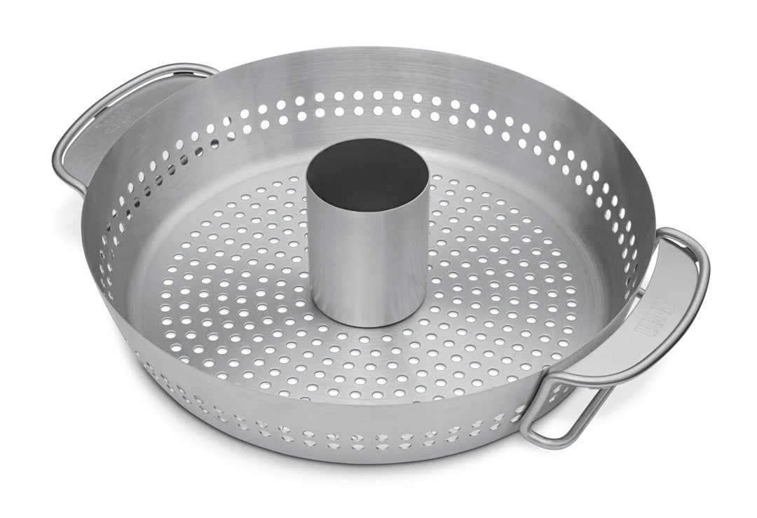 Weber Geflügelhalter Edelstahl für Gourmet BBQ System - saftiges Grillen von Hähnchen und Pute, spül