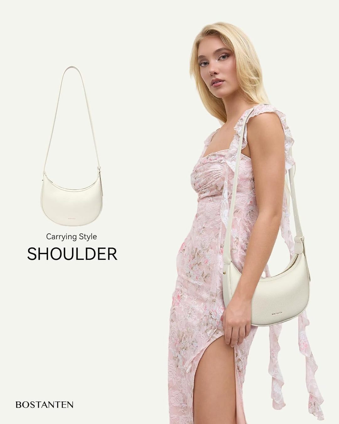BOSTANTEN Handtasche Damen Klein Umhängetasche Crossbody Hobo Bag for Women PU Leder Schultertasche