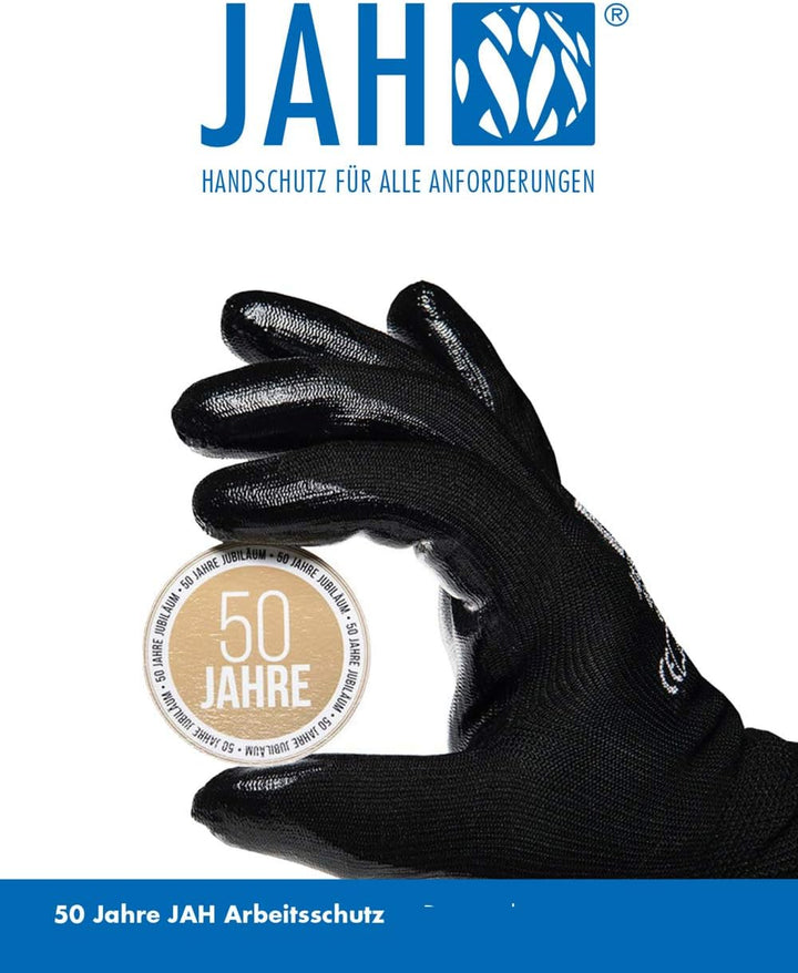 Jah 978 Lederhandschuh 10 Paar dünn Klettverschluss natur Gr. 7, 7