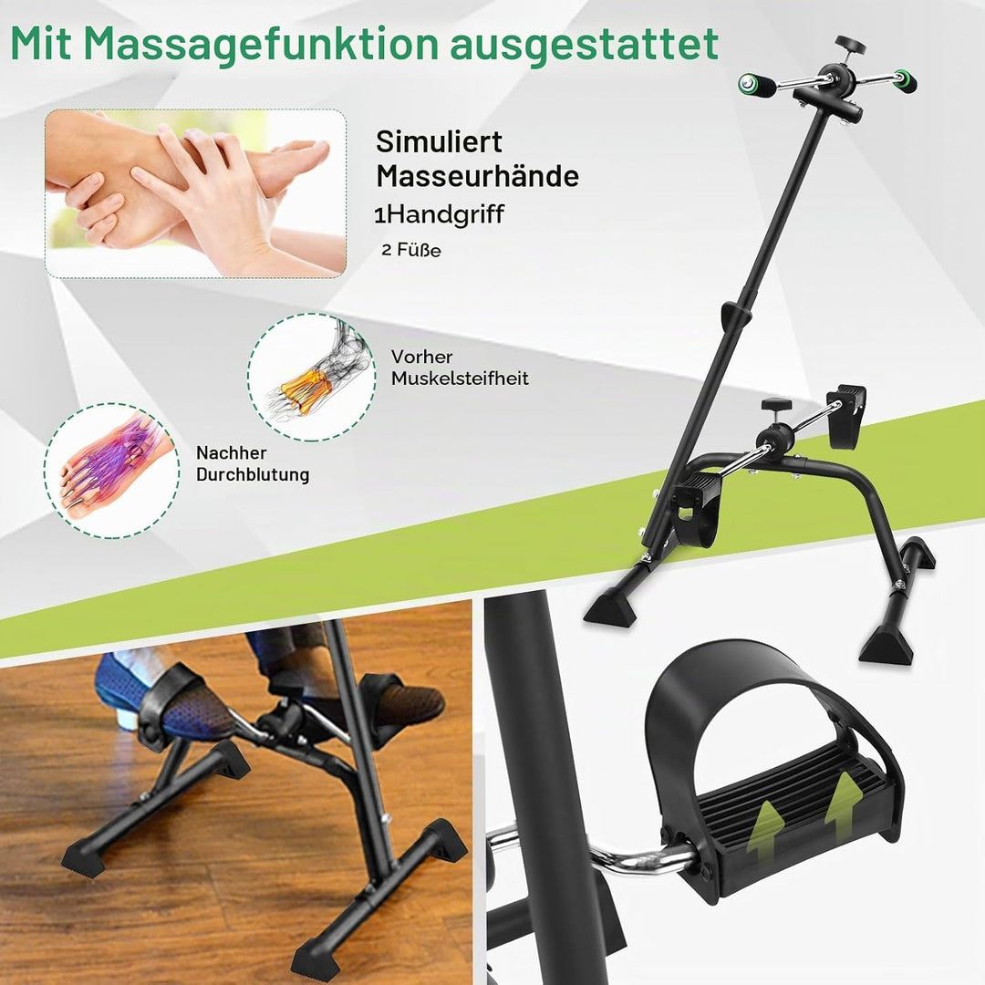 Pedaltrainer für Senioren, verstellbares Widerstandsfahrrad für Arm- und Beintraining, tragbares Phy