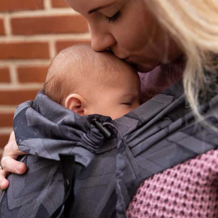 Hoppediz Babytrage Primeo, für Neugeborene ab Geburt, Bauchtrage, Rückentrage, 100% Bio-Baumwolle, A