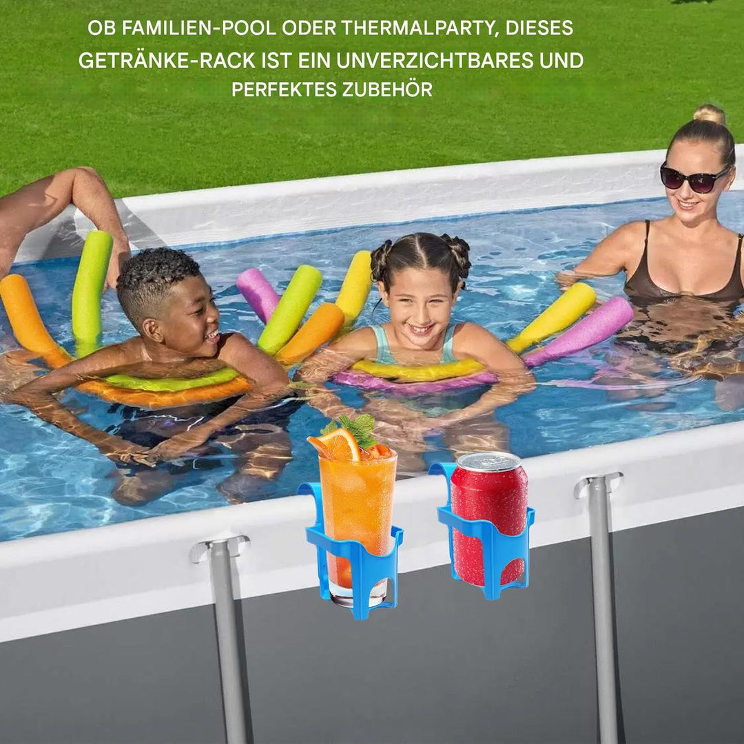 2 Stück Pool Getränkehalter | Wasserbecher Hängehalter | Whirlpools Getränkehalter aus Kunststoff |