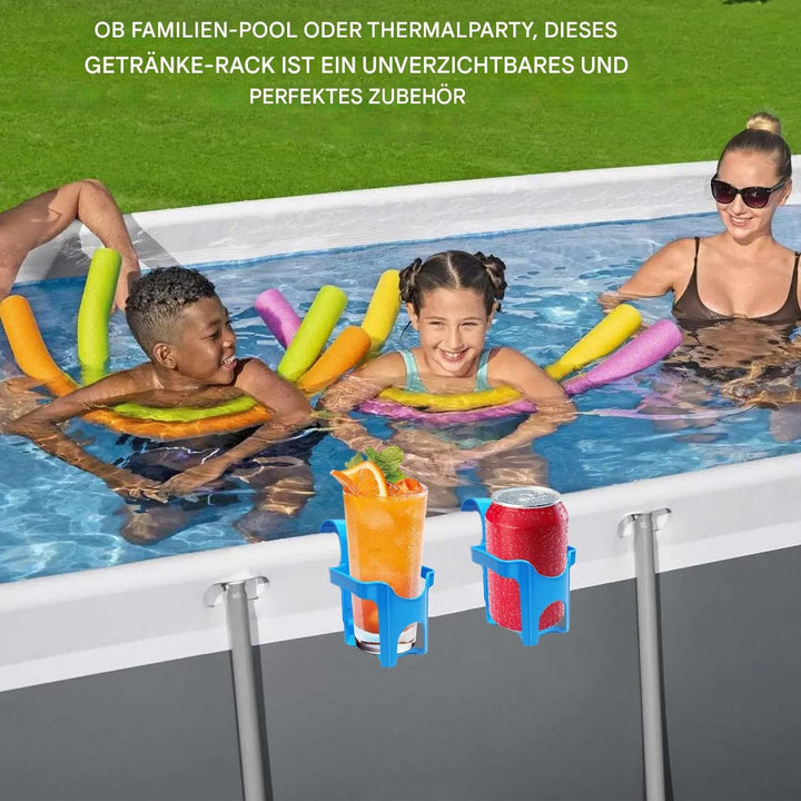 2 Stück Pool Getränkehalter | Wasserbecher Hängehalter | Whirlpools Getränkehalter aus Kunststoff |