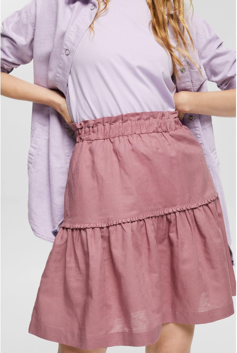 ESPRIT Damen Rock 40W 550/Mauve, 40W 550/Mauve