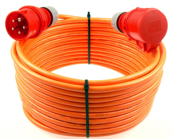 netbote24 CEE Starkstromkabel Verlängerungskabel 16A 400V Pur-Leitung H07BQ-F 5g1,5 Aussen 25m