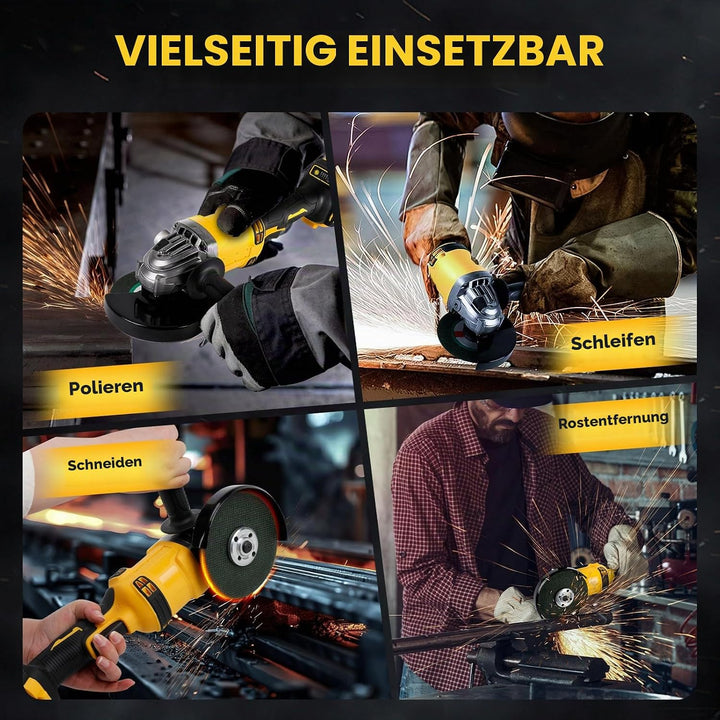 Akku-Winkelschleifer für Dewalt, 125 mm 10.000 U/min Trennwerkzeug elektrischer Schleifer bürstenlos