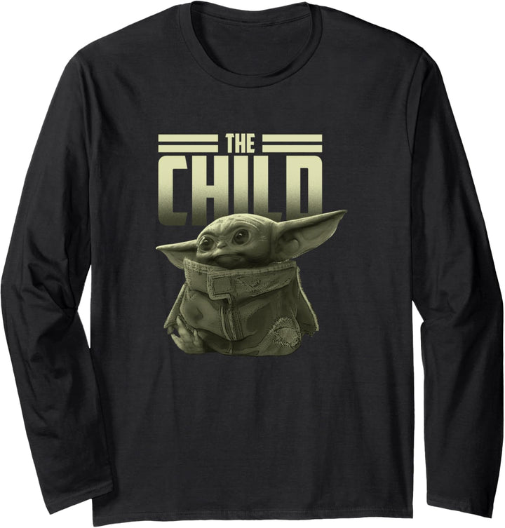 Star Wars The Mandalorian The Child Title Portrait Langarmshirt