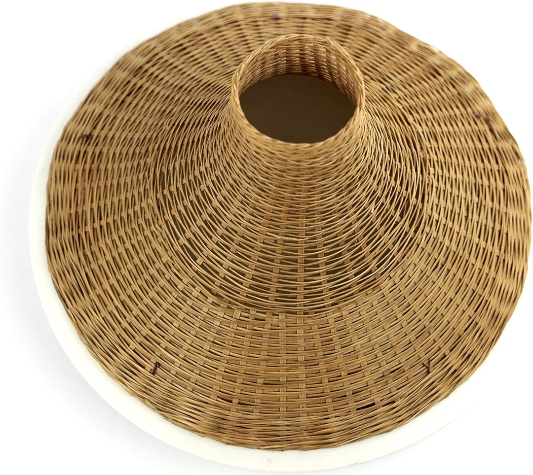 anaan Vase aus Keramik Blumenvase Keramikvase Design handgemacht Tischdeko weiss (φ172xH125 mm), φ17