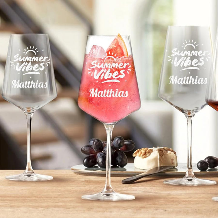 2 Gläser für Sarti Spritz mit Gravur - das Geschenk für Männer - zum Trinken von Aperol, Lillet und