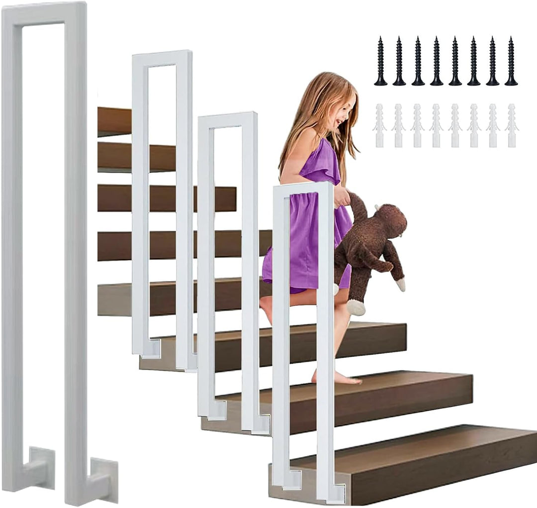 Treppengeländer Innen, U-FöRmige GeläNder Treppe, 35-110cm Handlauf Treppe,Metal GeläNder Drinnen/Ra