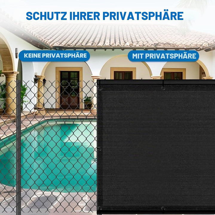 2 x 10m Garten Schattierungsnetz Schattiernetz, Schattennetz mit Ösen 95% UV-Beständiges, für Garten