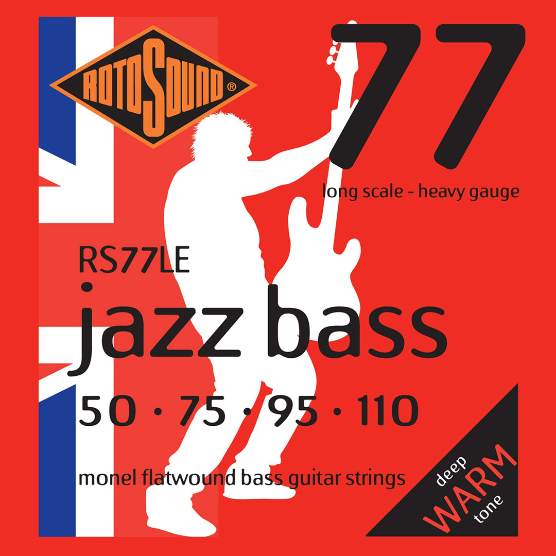Rotosound Monel Saiten für E-Bass, Flachdraht, Stärke Heavy 50 75 95 110