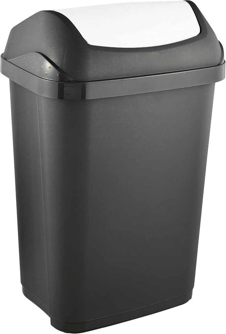 keeeper Mülleimer mit Schwingdeckel, 25 l, Swantje, Graphit-Grau Graphit 25 L, Graphit 25 L