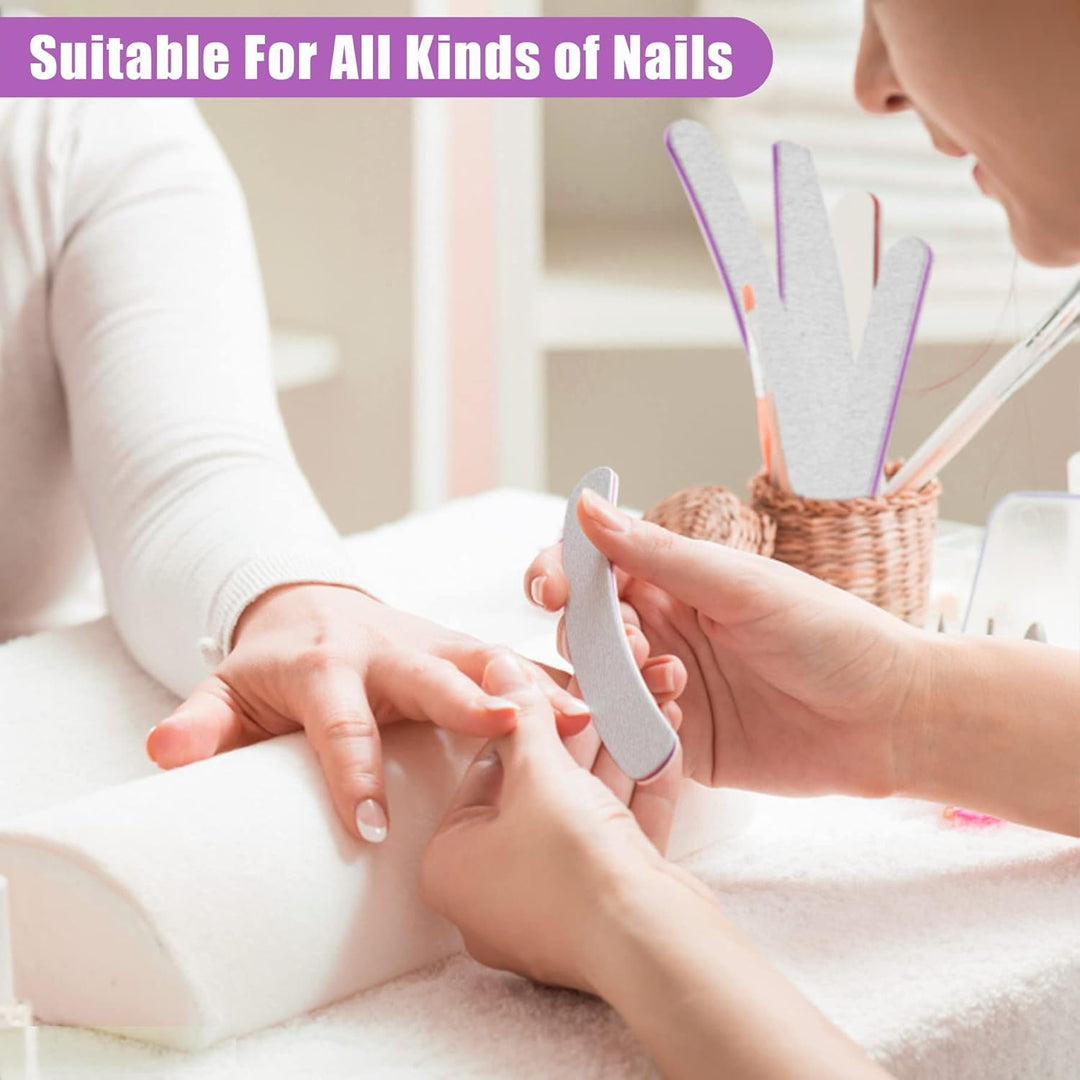 AYITOO 50 Stück Nagelfeilen 100/180 Feilen Nägel Doppelseitige Feilen für Gelnägel Nagelfeile Profi