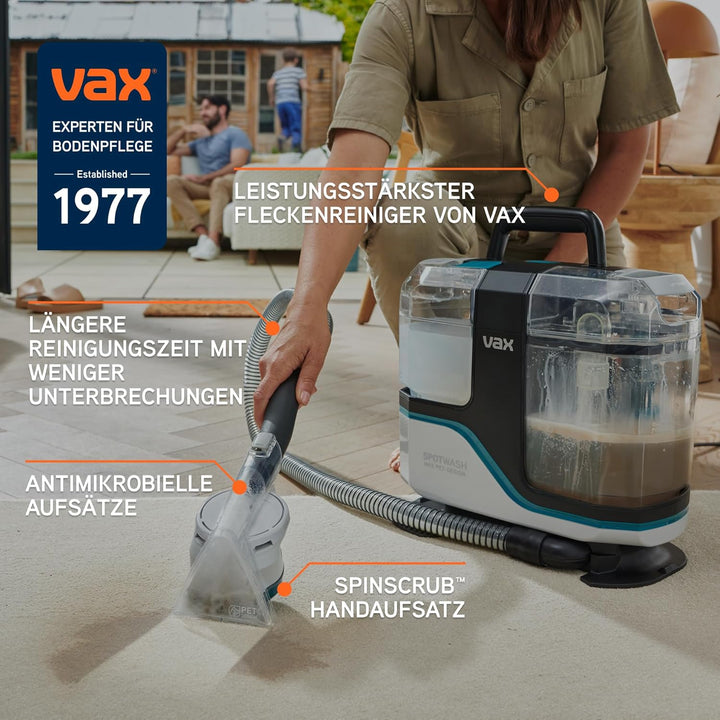 Vax SpotWash Max Pet-Edition Fleckenreiniger Leistungsstarker Teppich-und Polsterreiniger Gerät mit