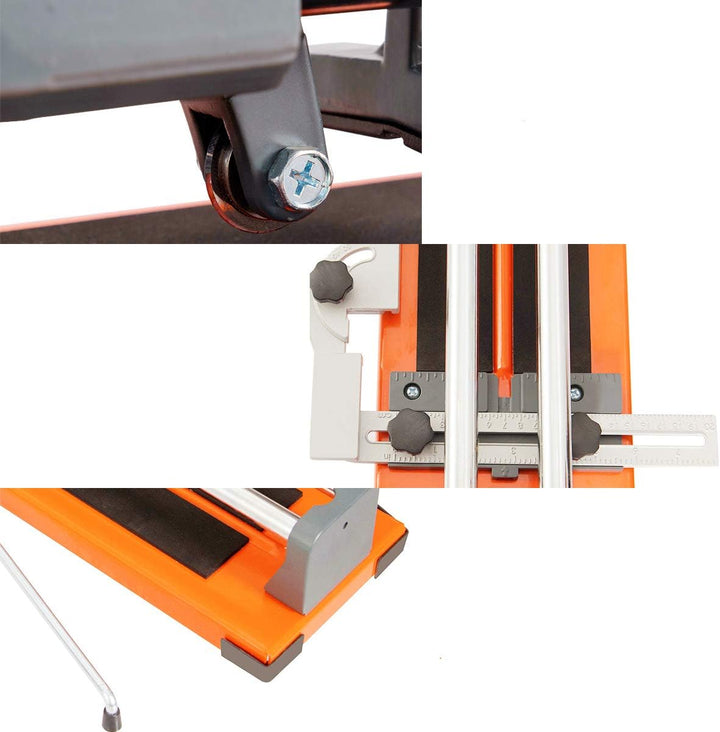 DREAMADE Manueller Fliesenschneider, Schnittstärke bis zu 210mm & Schnittlänge bis 61cm, Fliesenschn