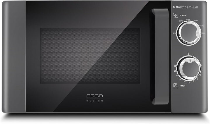 CASO | M20 Ecostyle Mikrowelle | einfache Bedienung, 20 L Garraum, 700 Watt Leistung, Drehteller Ø 2