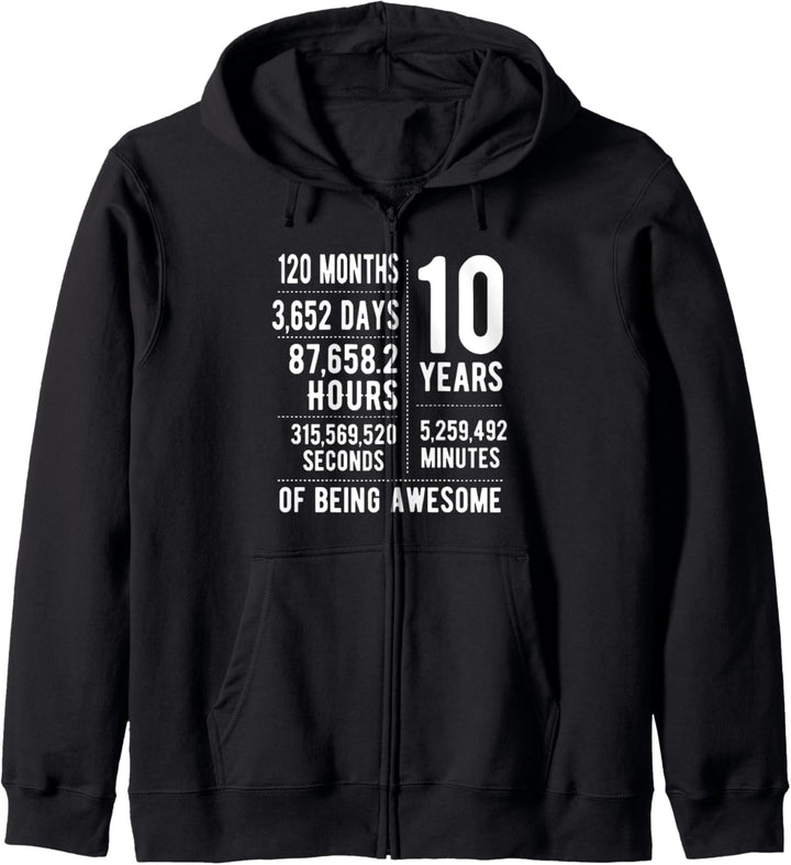 Geschenkidee zum 10. Geburtstag Jungen Jungen Mädchen Kapuzenjacke
