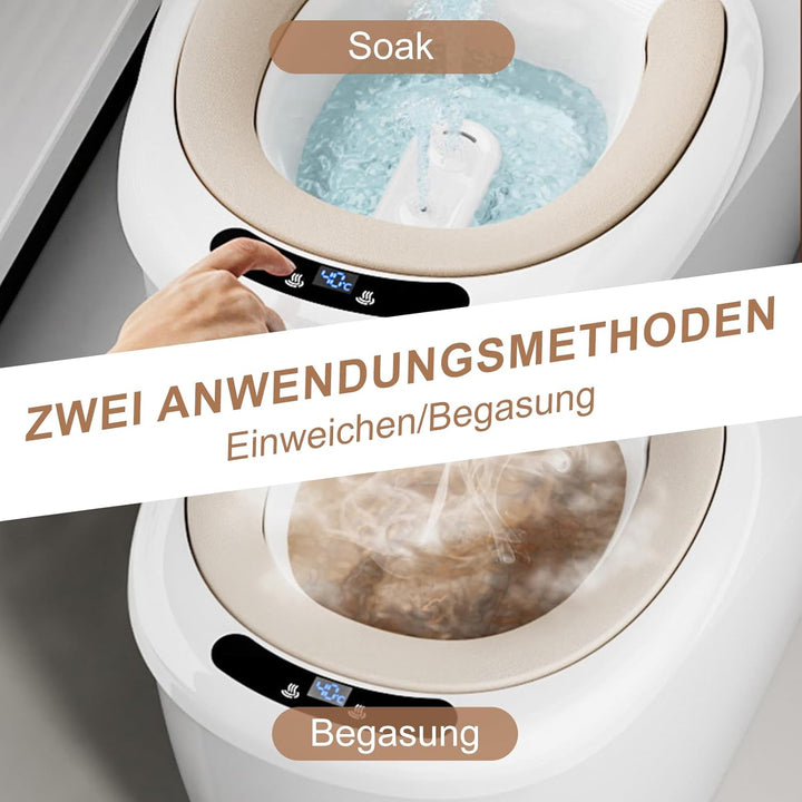 Sitzbad für Die Toilette, Geeignet für 99% Der Toiletten, Tragbares Bidet Mit Zwei DüSen FüR Die Gyn