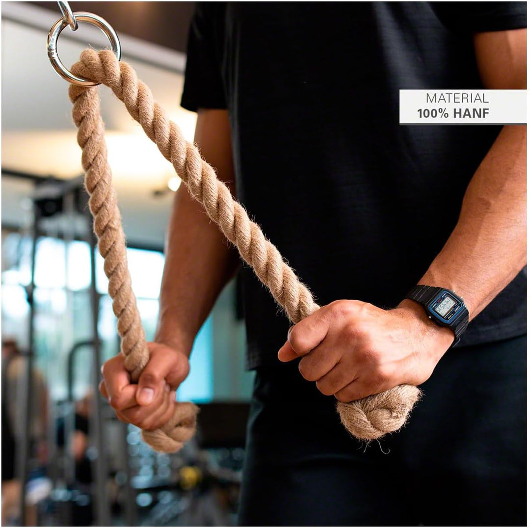 Sport-Tec Trizepsseil, Trizepstau, Trizeps Seil, Zugseil, Zughilfe, Kabelzug, Fitness, Kraftstation,