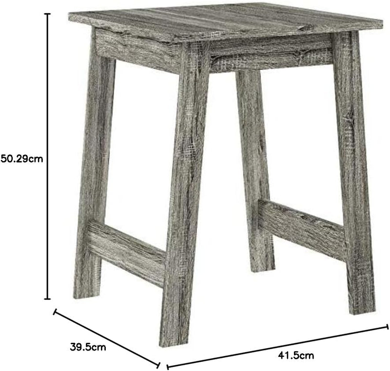 Furinno Beistelltisch, Holz, Französisches Eichengrau, 39.5 x 41.5 x 50.29 cm Französische Eiche Gra