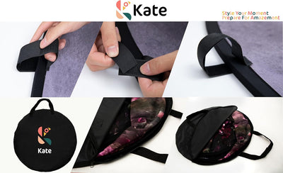 Kate 1.5x2m Grau/Schwarz Falthintergrund Fotografie Faltbarer Studio Hintergrund Faltender Hintergru
