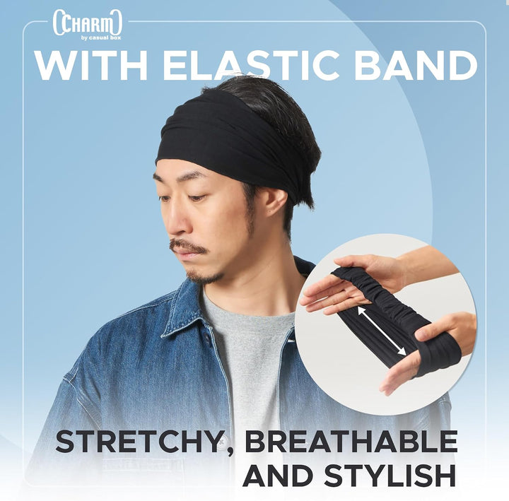 CHARM Stirnband Herren Bandana Damen - Kopftuch Herren Hair Band Men Headband Damen Piraten Haarband
