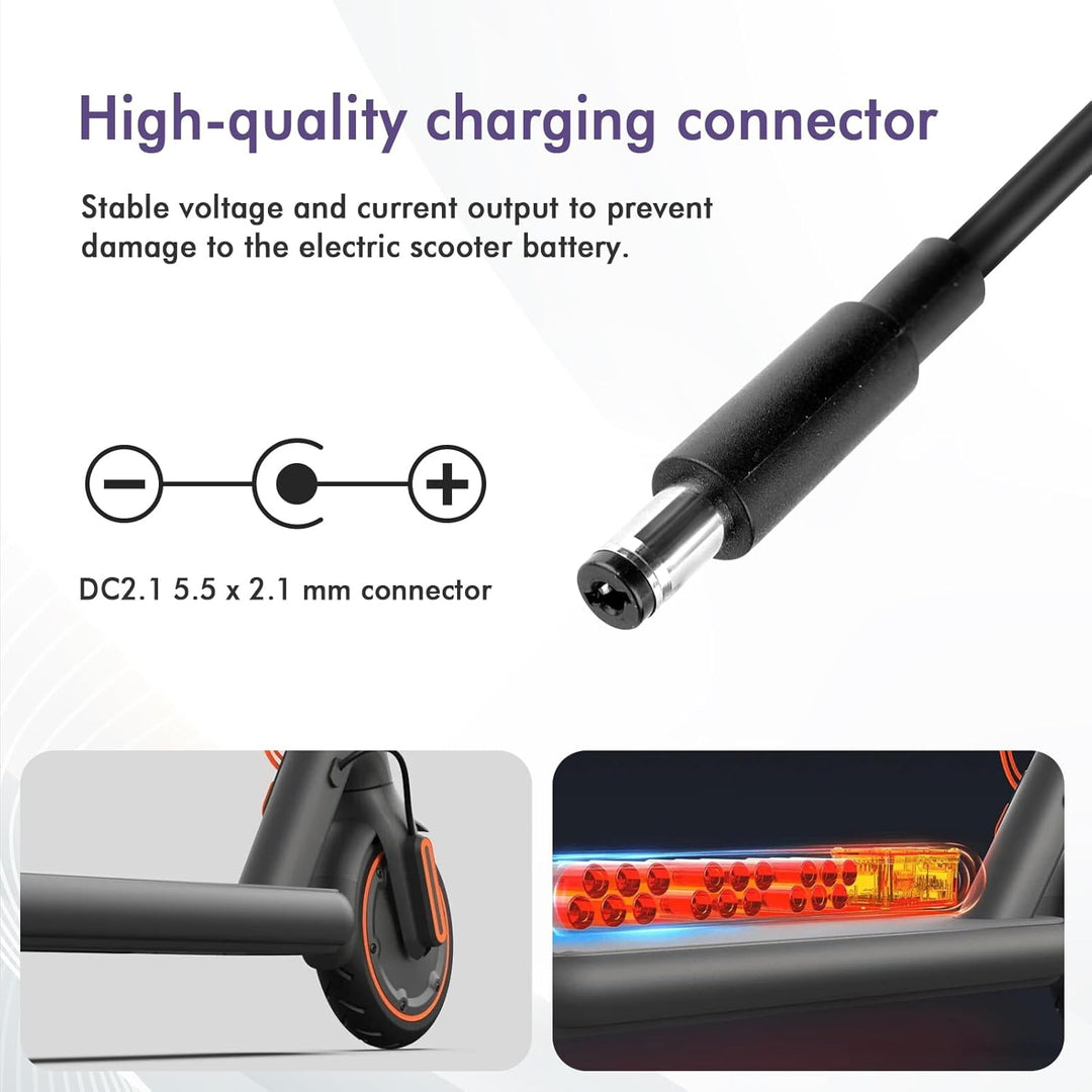 Ladegeräte für Scooter, 24.2V 1.5A E Scooter Ladegerät, Hoverboard Ladekabel für Xiaomi Electric Sco
