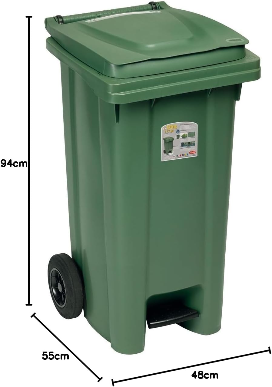 Stefanplast 643 - Mülltonne 48 x 55 x 94 cm grün, 48 x 55 x 94 cm Grün