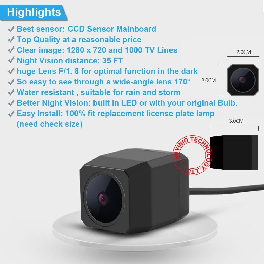 1280P HD Auto Rückfahrkamera Kennzeichenbeleuchtung Rückansicht Kamera, Für Audi A4L/A6L/A1 A7/A3 A4