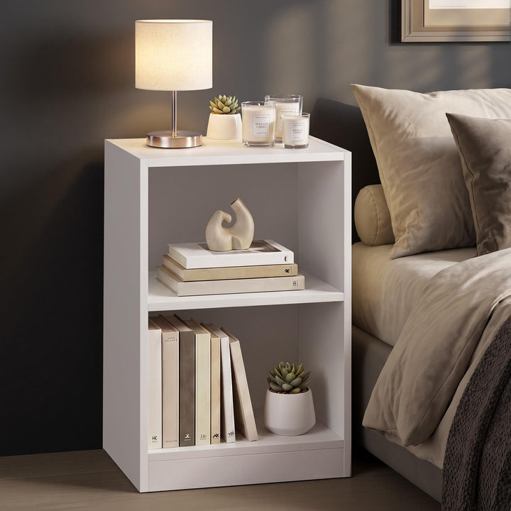 VASAGLE Custos Collection – Nachttisch mit offenen Fächern, Beistelltisch mit verstellbarem Regal, d
