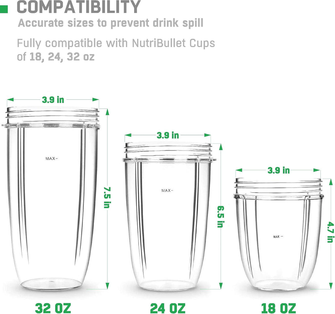 Flip Top to Go Deckel für Nutribullet Mixbecher Deckel Ersatzteile Zubehör