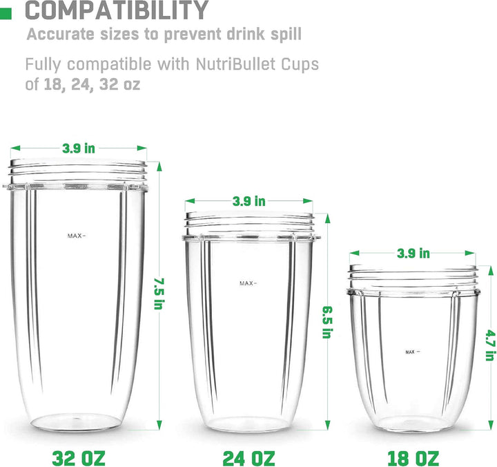 Flip Top to Go Deckel für Nutribullet Mixbecher Deckel Ersatzteile Zubehör