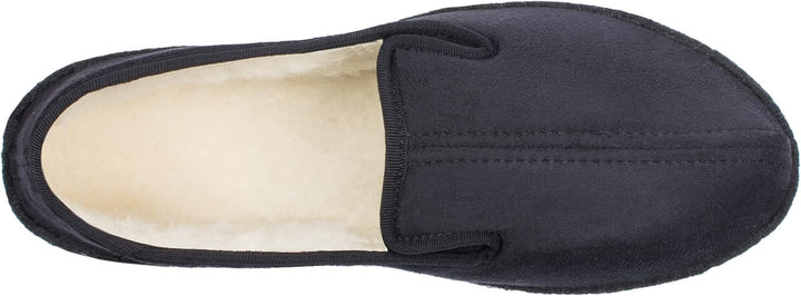 SCHAWOS Herren Filz Hausschuh 6070 warm gefüttert Schurwolle 43 EU Schwarz, 43 EU Schwarz