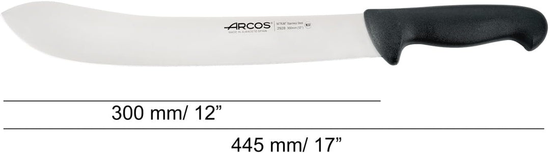 Arcos Fleischermesser mit Nitrum Edelstahlklinge 300 mm - Professionelles Küchenmesser zum Schneiden