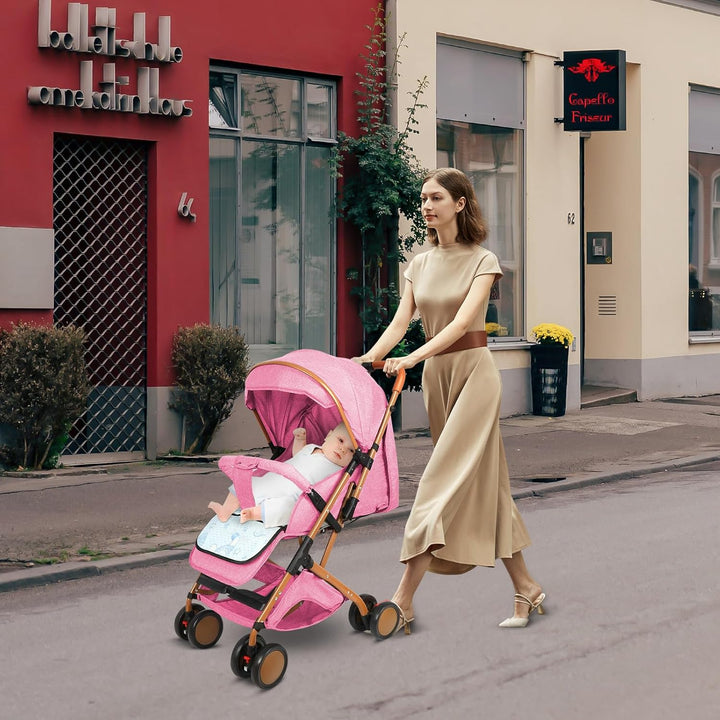 Supfine Kinderwagen für Babys, 0-3 Jahre, 15 kg, mit Rückenlehne &amp; Fussstütze, mit einer Hand faltba