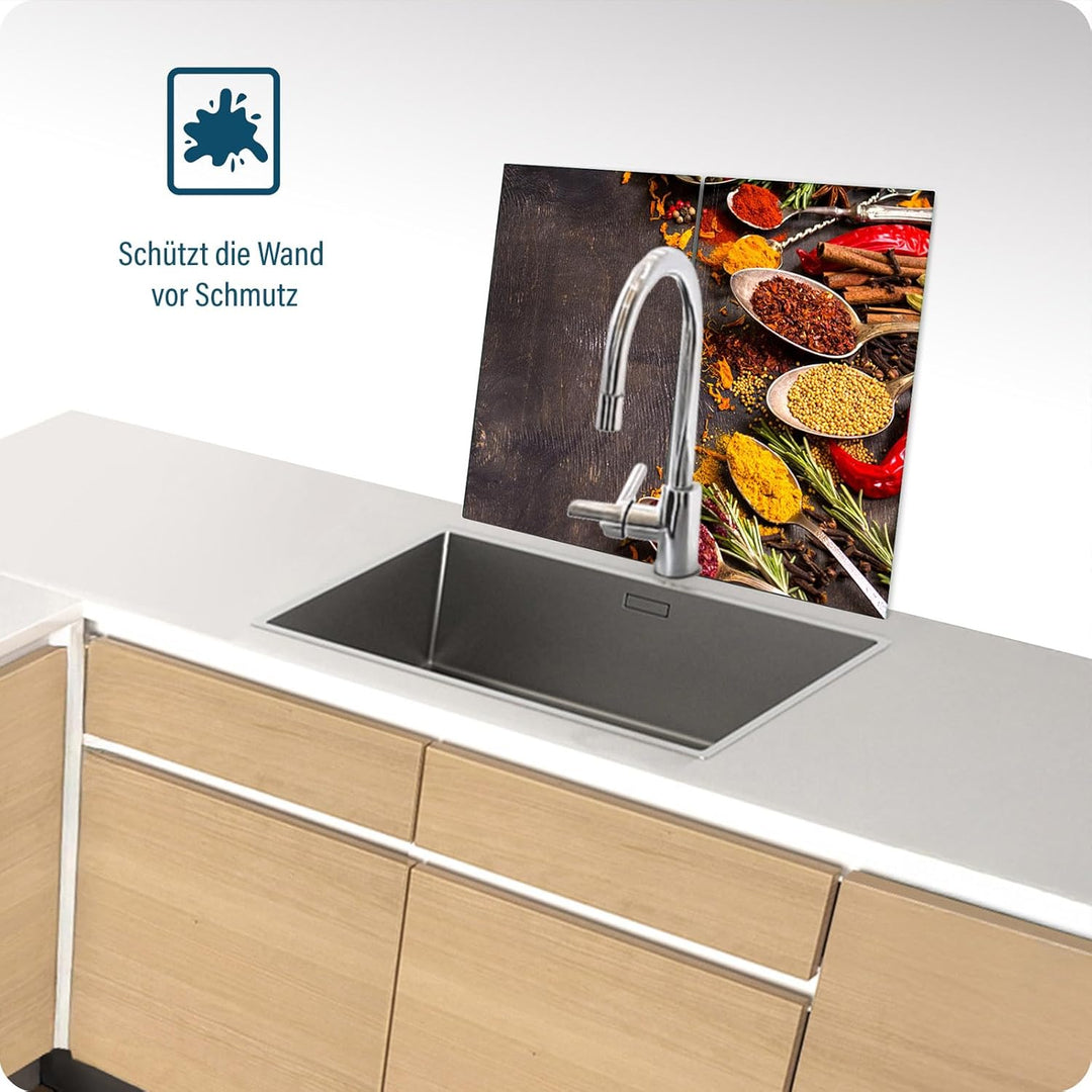 Herdabdeckplatte – Gehärtetes Glas Schneidebrett & Ceranfeld Abdeckplatte 2 Teilig 30x52 & 35x52 – H