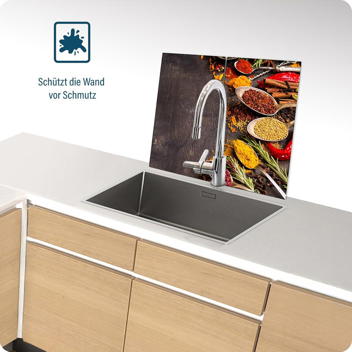 Herdabdeckplatte – Gehärtetes Glas Schneidebrett & Ceranfeld Abdeckplatte 2 Teilig 30x52 & 35x52 – H