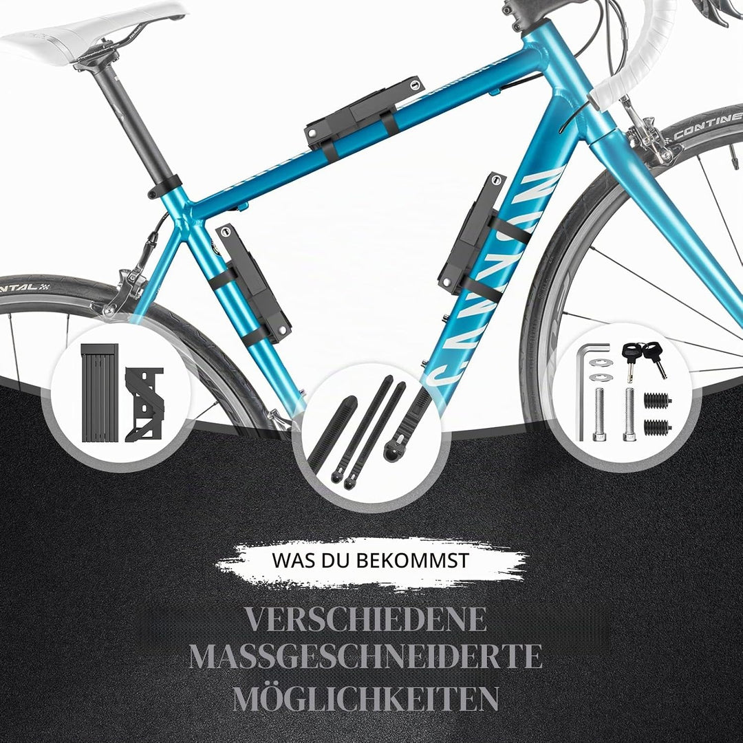 IMAYCC Fahrradschloss Faltschloss Hohe Sicherheit, 120CM Bike Lock mit Halterung, Robustes Faltschlo