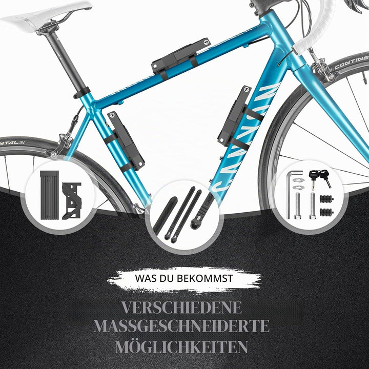 IMAYCC Fahrradschloss Faltschloss Hohe Sicherheit, 120CM Bike Lock mit Halterung, Robustes Faltschlo