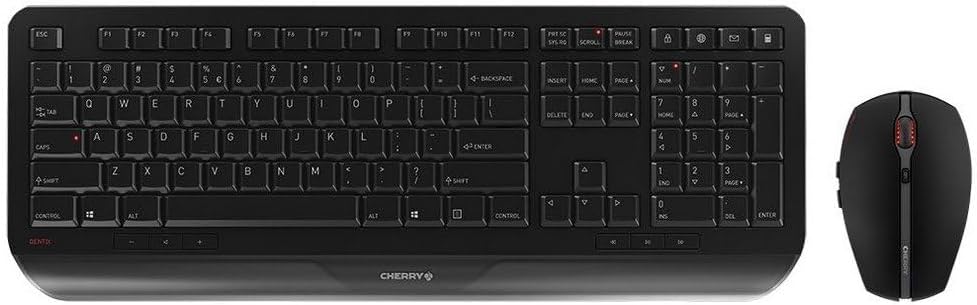 CHERRY GENTIX DESKTOP, Kabelloses Tastatur-Maus-Set, Schweizer Layout (QWERTZ), 2,4 GHz Funk, Integr