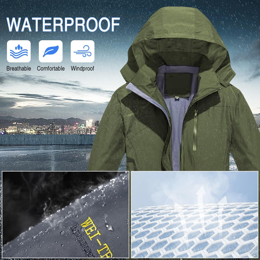 SUKUTU Herren Outdoor wasserdichte Kapuzen-Sportjacke Leichte Wanderjacke Bergjacke Softshell Herbst