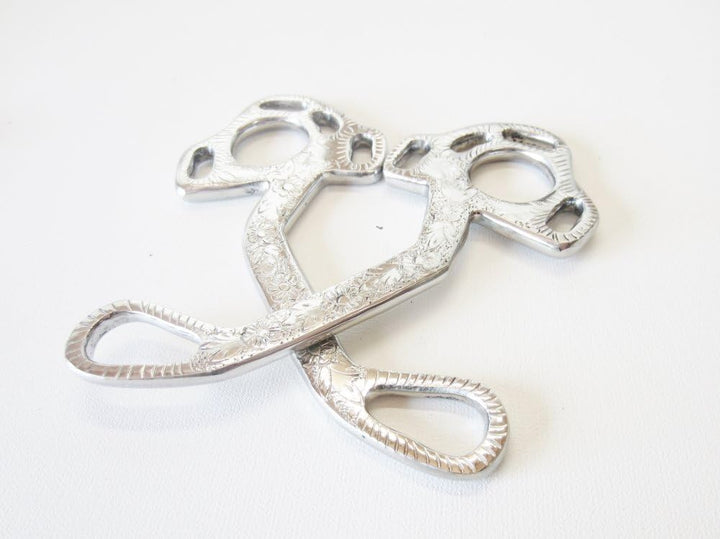 PS Pferdeartikel Hackamore Exquisite Silber oder Gold-messingfarbig verziert, Gold