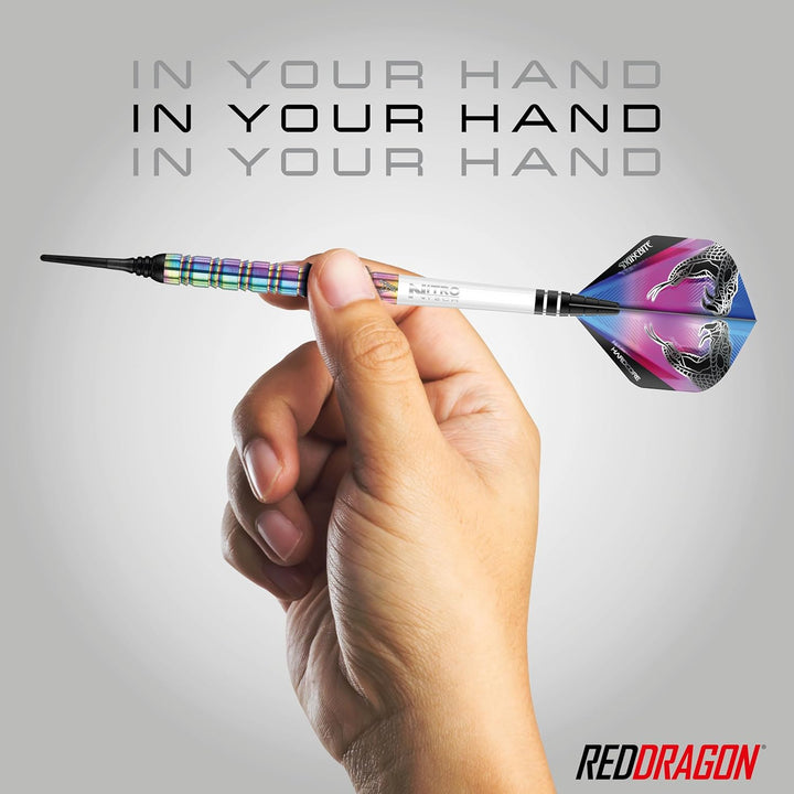 RED DRAGON Peter Wright Snakebite 1 Profi Dartpfeile Tungsten Darts Set mit Flights und Schäfte 18.0