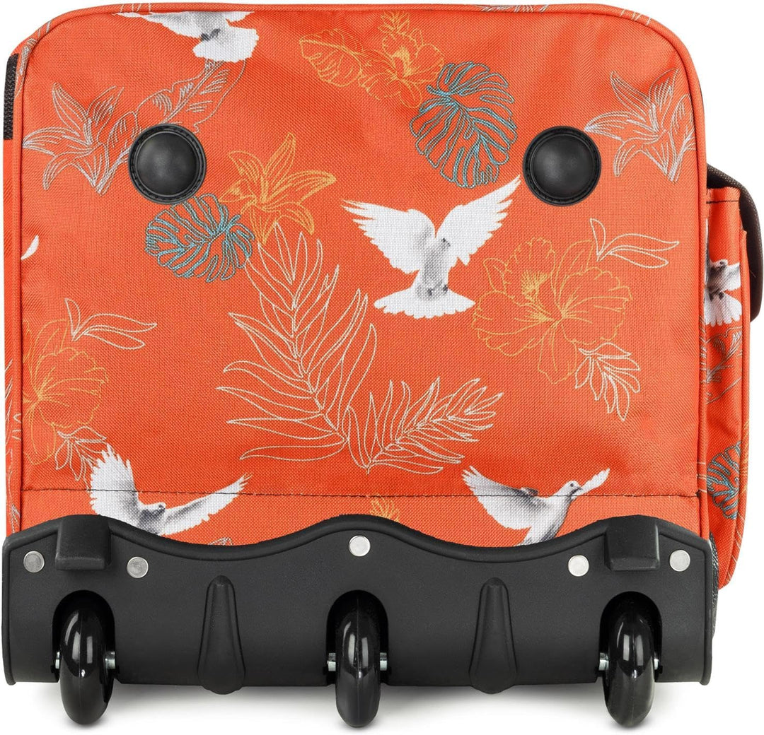 normani Jumbo Reisetasche XXL Trolly mit Rollen aus robustem Material Farbe Friedenstaube / 80 Liter