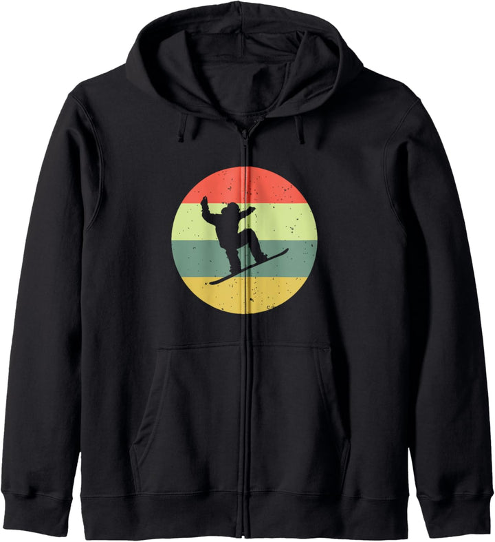 Snowboarding Vintage Snowboard Kapuzenjacke