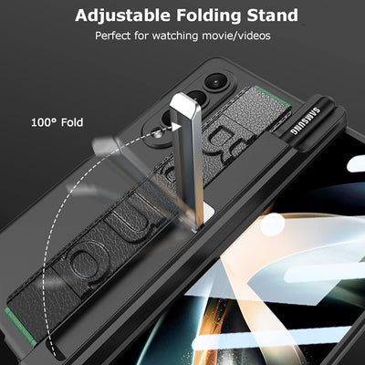 NINKI Kompatible Gurt Case für Samsung Galaxy Z Fold 4 hülle mit S Stift Halter, Samsung Z Fold 4 [S