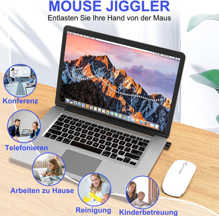 Azmall Funkmaus für Laptop, Bluetooth Kabellose Maus für MacBook Air Pro/Mac/iPad/PC, Wiederaufladba