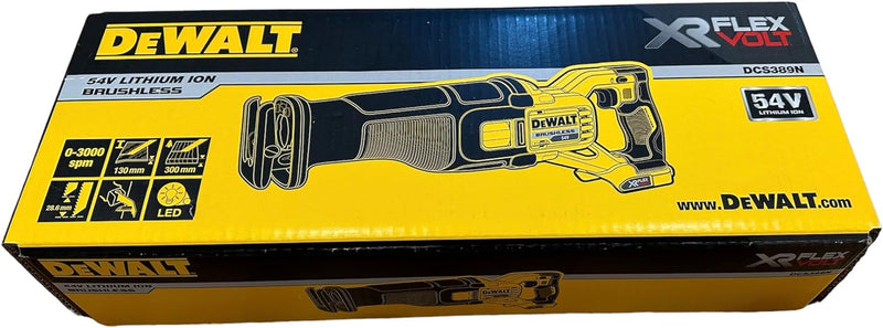 DEWALT DCS389N XR FlexVolt Säbelsäge 54 V, blosse Einheit, Gelb