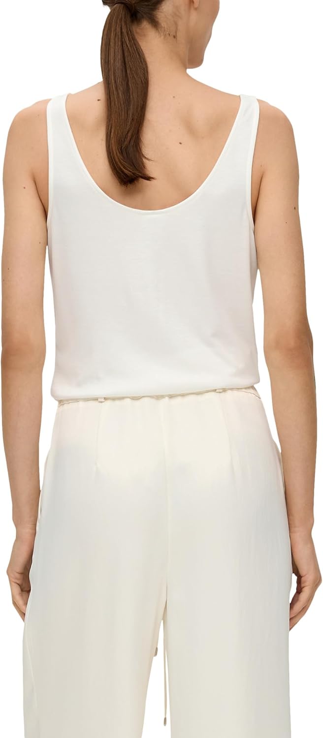 s.Oliver BLACK LABEL Damen T-Shirt 44 Creme 0200, 44 Creme 0200